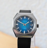 Prim - Masivní - Oktagon - kal. 68 - Modré - Sunburst - Chrom