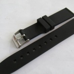 SILIKONOVÝ ČERNÝ ŘEMÍNEK + STĚŽEJKY - 18 mm