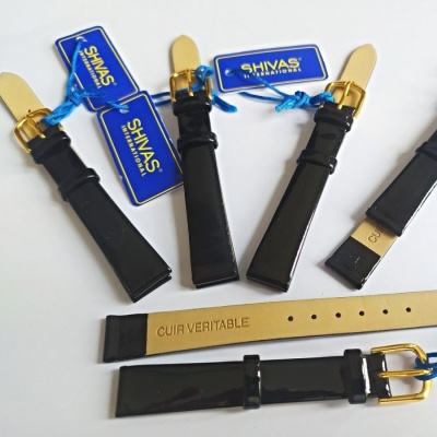 černé řemínky vel. 12mm, lakovaná kůže !!!