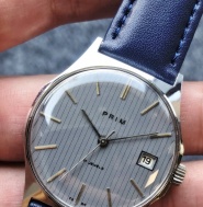 Československé Retro Vintage hodinky PRIM Pyžamo Modré z 80. rokov