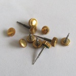 Korunky na hodinky Prim - nepoužité, nové - zlacené - 10 kusů , č.1