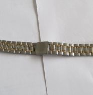 Ocelový tah - řemínek na hodinky bicolor - 18mm - stainless steel - nový