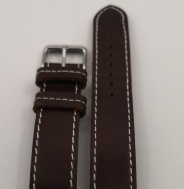 Mavex - masivní prošívaný kožený řemínek, 18mm
