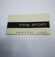 Záruční list Prim sport 1, 17.
