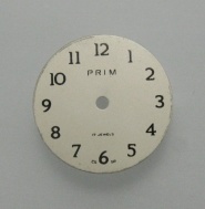 Použitý číselník hodinek Prim, kal.80. č. 90