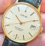 Československé mechanické vintage retro hodinky PRIM Automatic Bauhaus z 80. rokov. Typ 96 031 3