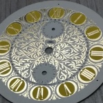 Prim - číselník budíku, ZLATOTISK, průměr 95mm 