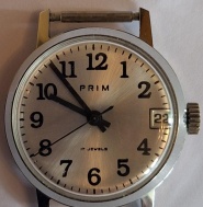PRIM 17 JEWELS KRASNÝ STAV FUNKČNÍ HODINKY PRŮMĚR 27 mm