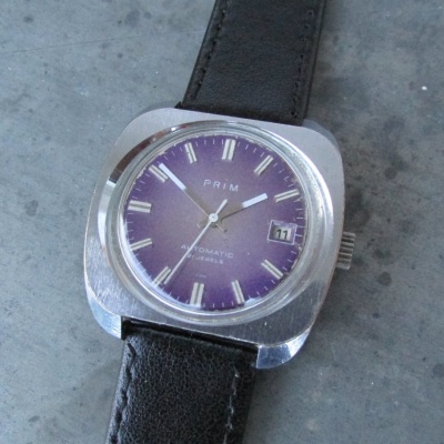 PRIM AUTOMATIC - fialový číselník - kalibr 96/1000