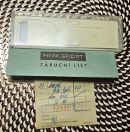 Krabička + záruční list  Prim Sport 2 červené 