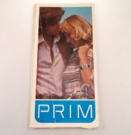 Skládací katalog hodinek Prim.