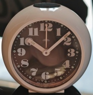 Budík Prim kulatý, B71, Space Age styl!!! 