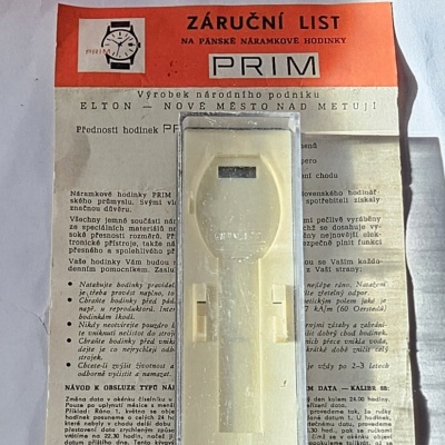Prim  krabička se záručním listem 