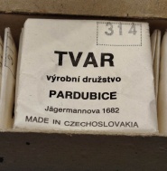 Sklička TVAR PARDUBICE rozmer 314.