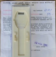 Rok 1994 - krabička Prim + záruční list 