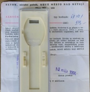 Rok 1994 - krabička Prim + záruční list 