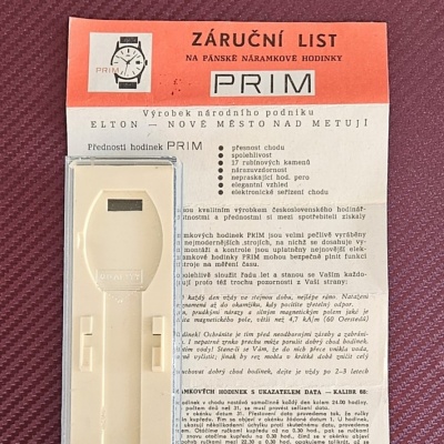 Krabička + záruční list  Prim 