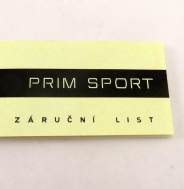 Reprint Záručního listu k PRIM SPORT. Land1
