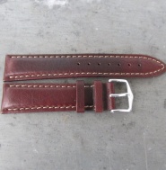 HIRSCH TRAVELLER - Kvalitní prošívaný kožený řemínek - šíře 20mm