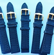 černý řemen 18mm se zlatavou sponou