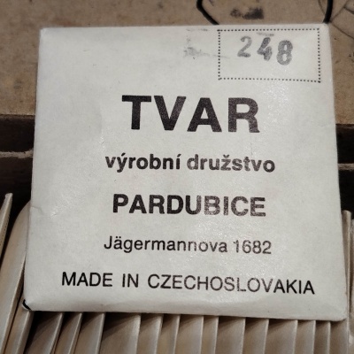 Sklíčko TVAR PARDUBICE rozmer 248 .