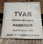 Sklíčko TVAR PARDUBICE rozmer 268 .