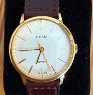 pánské hodinky PRIM QUARTZ zlaté