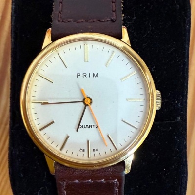 pánské hodinky PRIM QUARTZ zlaté