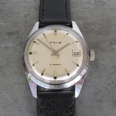 Hodinky Prim typ 68 175 1 z roku 1969 s řemínkem značeným " PRIM "