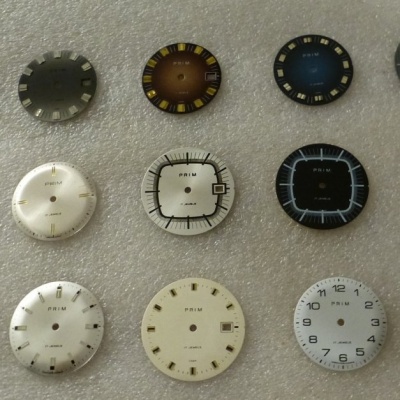 PRIM 16 x originál číselník NOS, na mechanické hodinky, nepoužité.