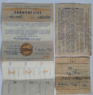 Záruční list PRIM z roku 1966