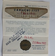 Záruční list 014 055