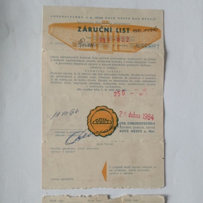 Záruční list 011 022