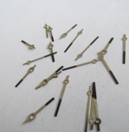 Ručičky na hodinky Prim - 10 párů - stříbrné s černým koncem - nepoužité, č.2