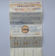 Záruční list 011 049