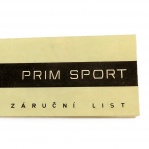 Záruční list k PRIM SPORT.