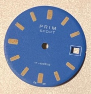 Modrý číselník Prim sport