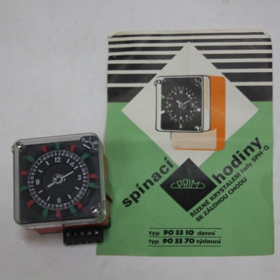 spínací hodiny Prim typ 90 33 10 s návodem