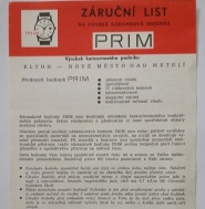ZÁRUČNÍ LIST 