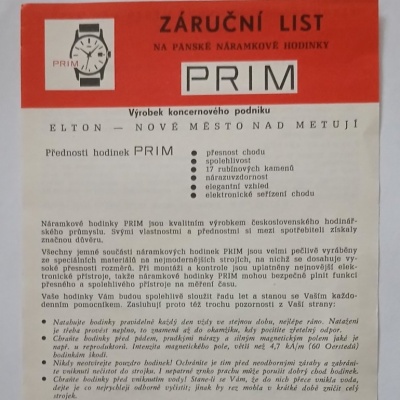ZÁRUČNÍ LIST 