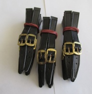 DOBOVÉ ŘEMÍNKY NA HODINKY - ČERNÉ SE ZLATOU SPONOU - 12mm - 30 KUSŮ 