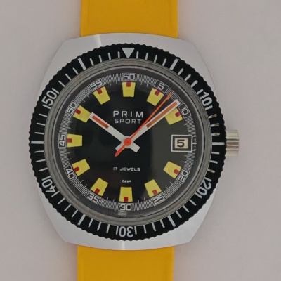 Prim Sport 2, kal. 64, Humberto ,,žluté", 17 Jewels, !!!KRÁSNÝ STAV!!!