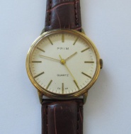 Prim Quartz ve zlaceném pouzdře - pánské - funkční - pěkný stav