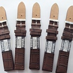 tmavě hnědý řemen 17mm se stříbřitou sponou !!!