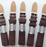 tmavě hnědý řemen 17mm se stříbřitou sponou !!!