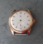 LIP - velmi pěkné náramkové pánské hodinky ve zlaceném pouzdře