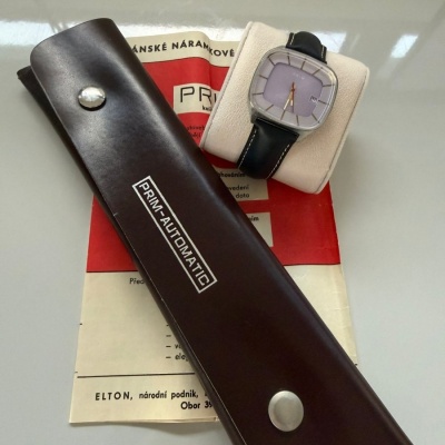 PRIM AUTOMATIC 21 TELEVIZE Fialky Full set - záruční list a pouzdro