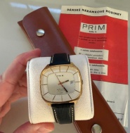 PRIM AUTOMATIC 21 TELEVIZE zlaté Full set - záruční list a pouzdro