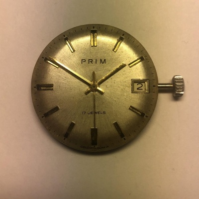 Prodám funkční strojek PRIM kalibr 68.3 s číselníkem