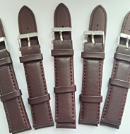 tmavě hnědý řemen 18mm se stříbřitou sponou !!!